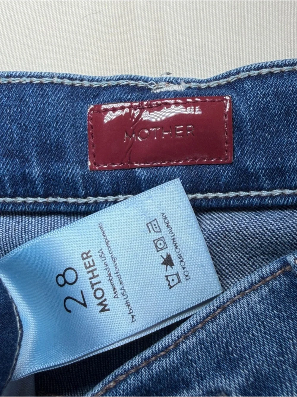 MOTHER- The Hustler Ankle Fray in Night Clubbing Size 28 High Waist Jeans